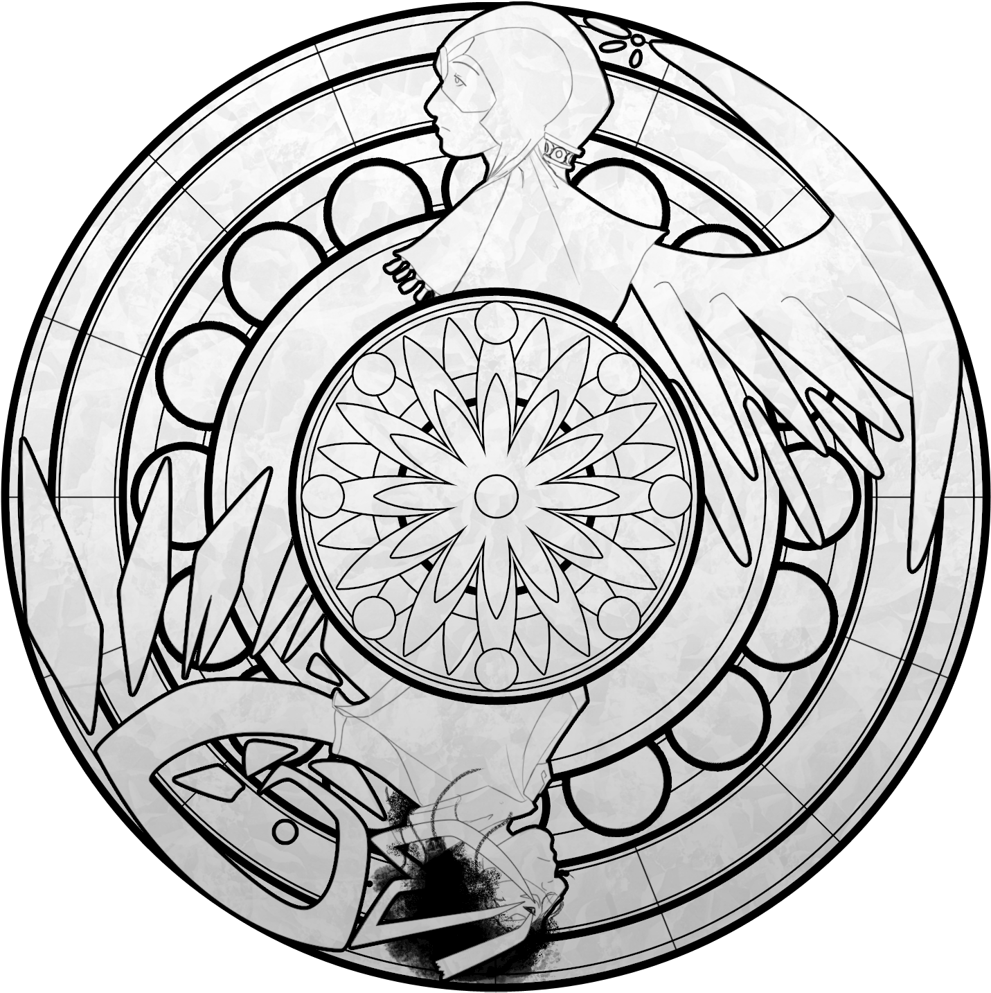 1431x1433 Hd Church Drawing Stained Glass Free Unlimited Download