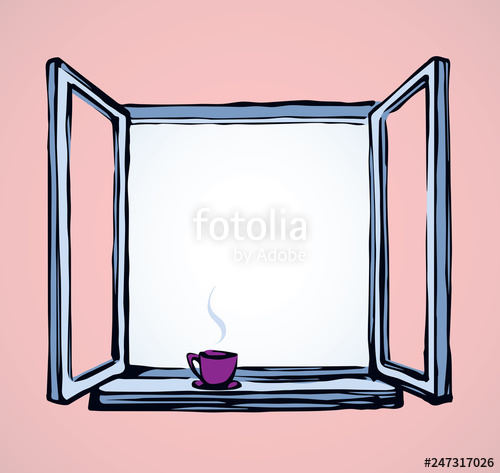 500x473 Open Window Vector Drawing Stock Image And Royalty Free Vector