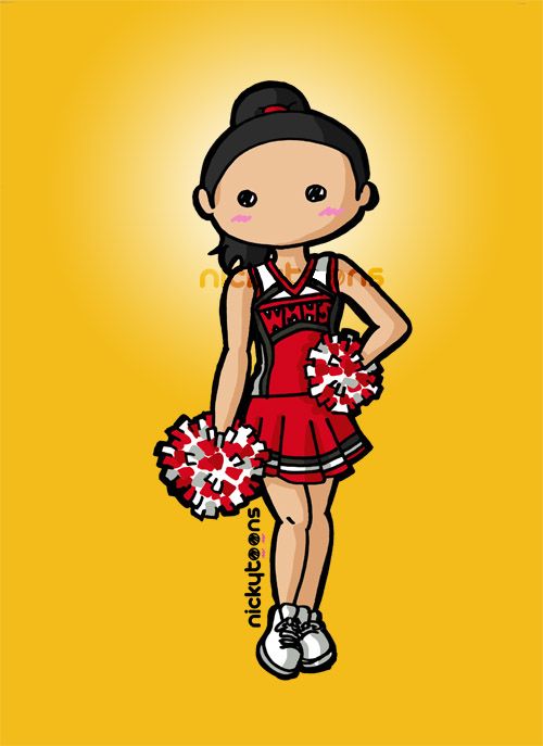500x687 santana and rachel drawings glee santana lopez