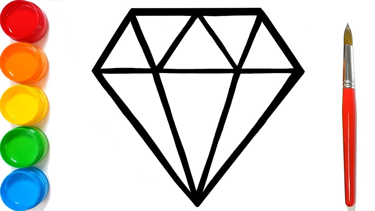 1280x720 Glitter Diamond Coloring And Drawing Learn Colors For Kids Jolly