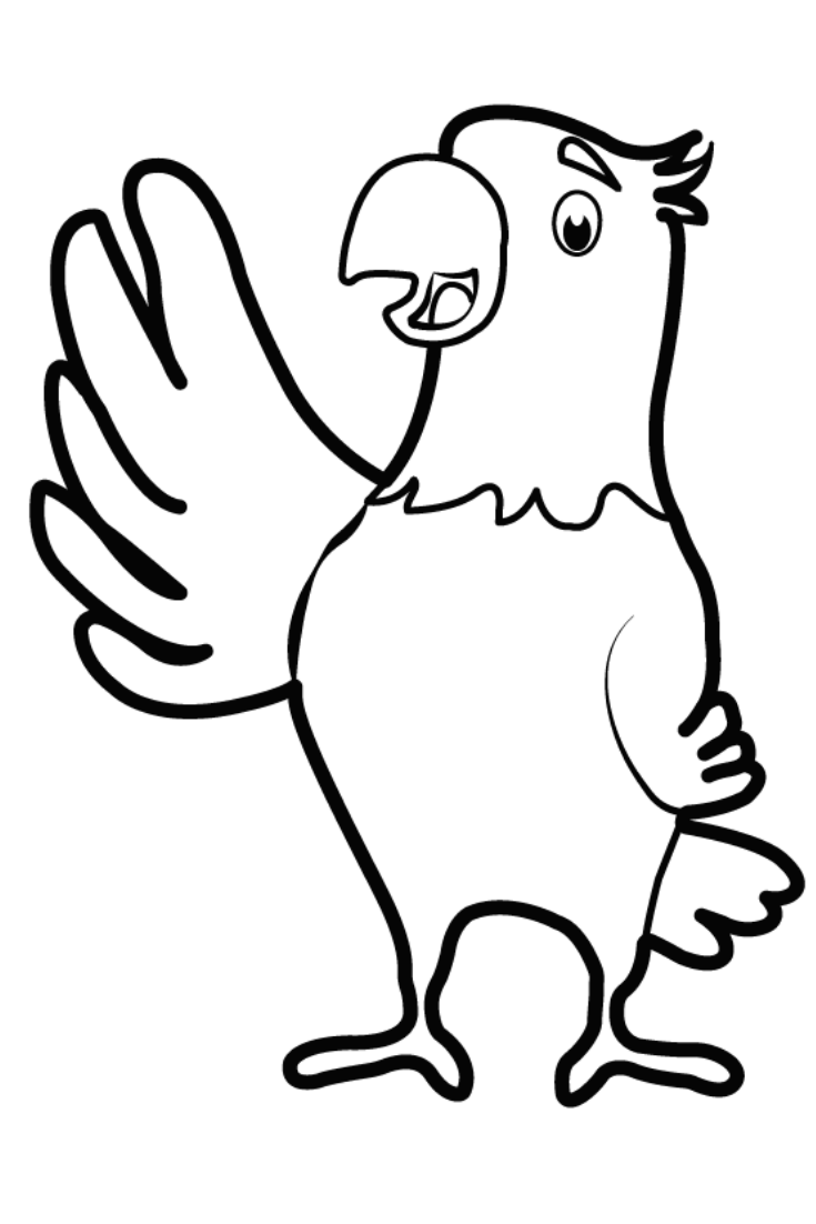 735x1102 How To Drawing Coloring Eagle For Kids Coloring Eagle