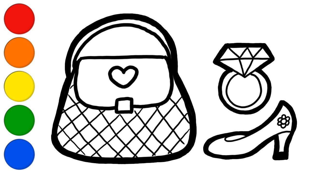 1280x720 Video Glitter Handbag Coloring And Drawing For Kids, Toddlers