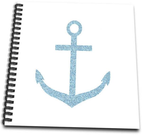 600x570 Db Blue Image Glitter Anchor Drawing Book, X