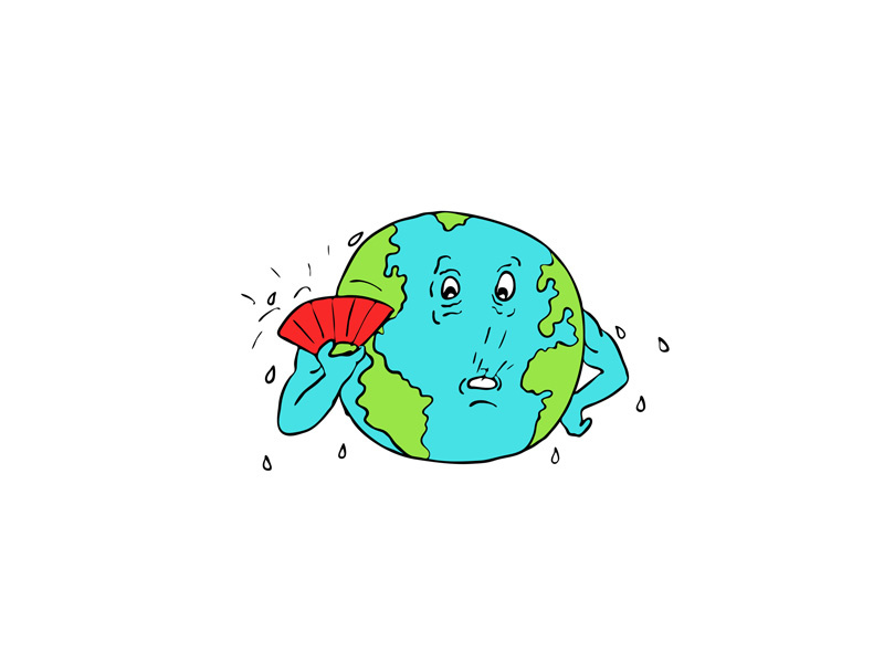 800x600 Earth Global Warming Drawing Color