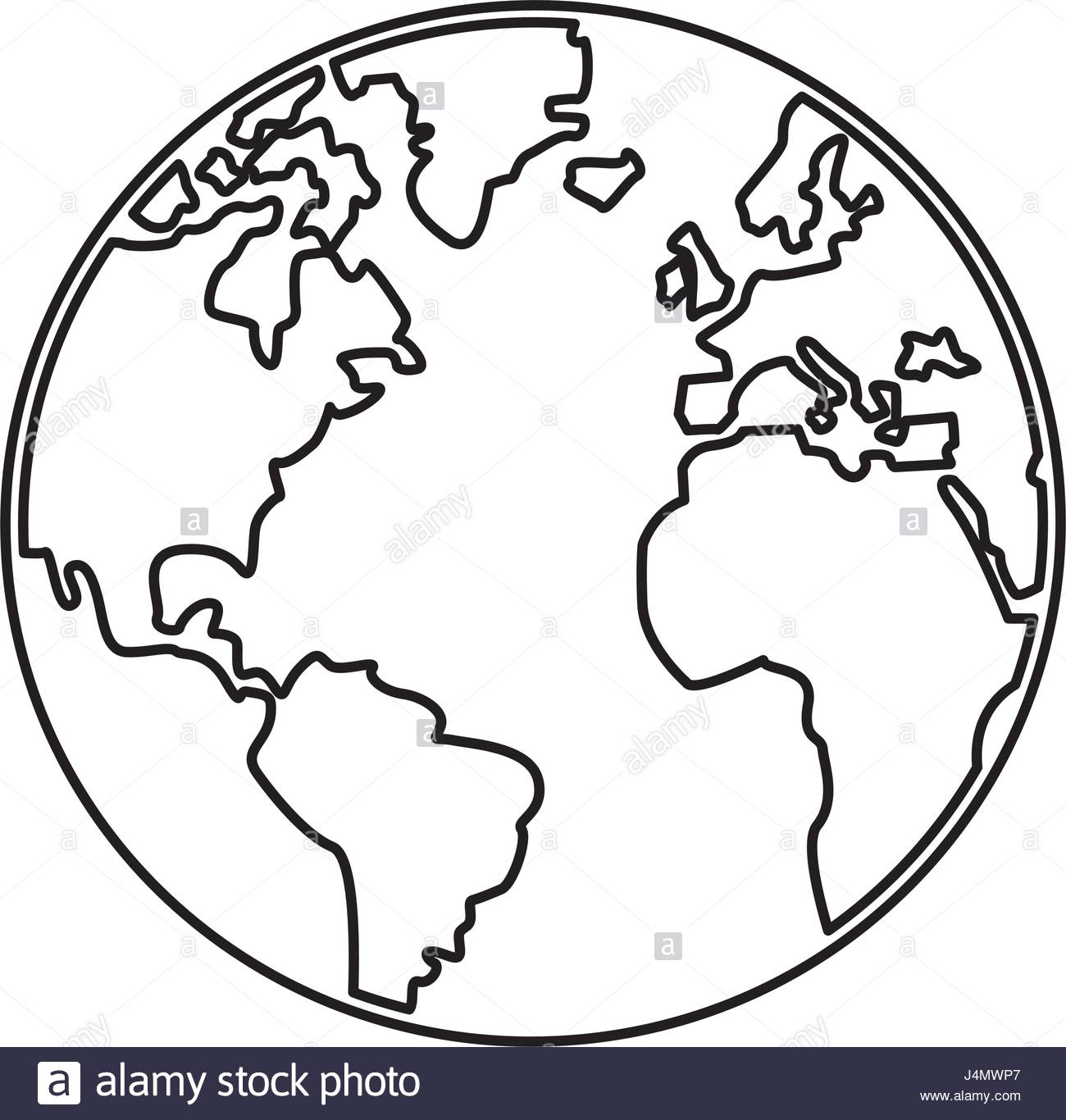 1300x1366 Collection Of Free Drawing Outline Globe Download On Ui Ex