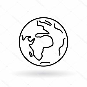 300x300 Simple Globe Icons Earth Flat Sign Soidergi