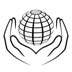 238x237 Hands Holding A Globe Vector Artworks Hand Logo, Globe Vector