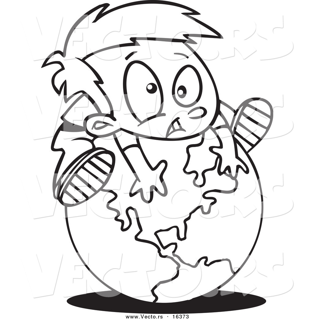 1024x1044 Vector Of A Cartoon Globe