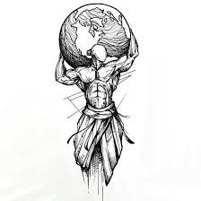224x224 Image Result For Person Globe Line Drawing Tattoo Idea Tattoos