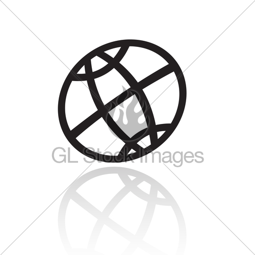 500x500 Line Art Black Globe Gl Stock Images