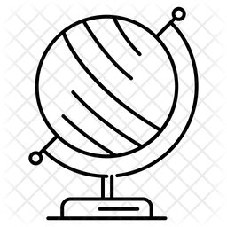 256x256 Miniature Globe Icon Of Line Style