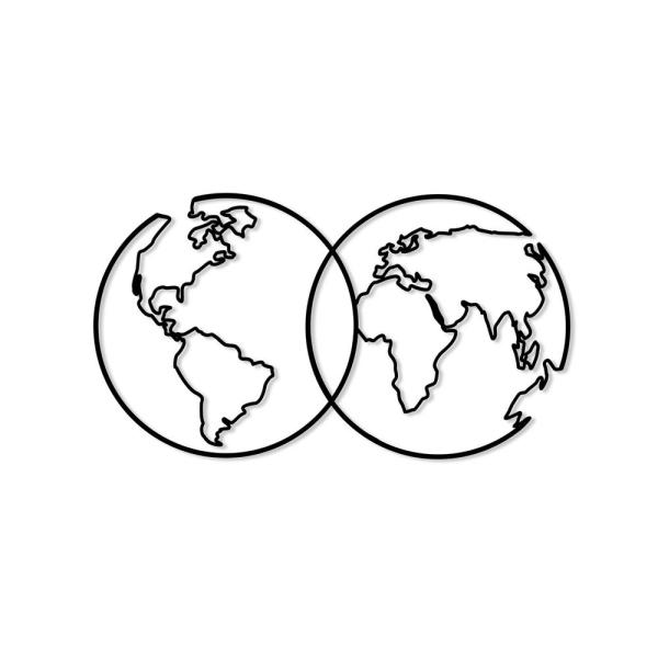 600x600 Ada Home Decor Intertwined Globe Black Modern Metal Wall Art