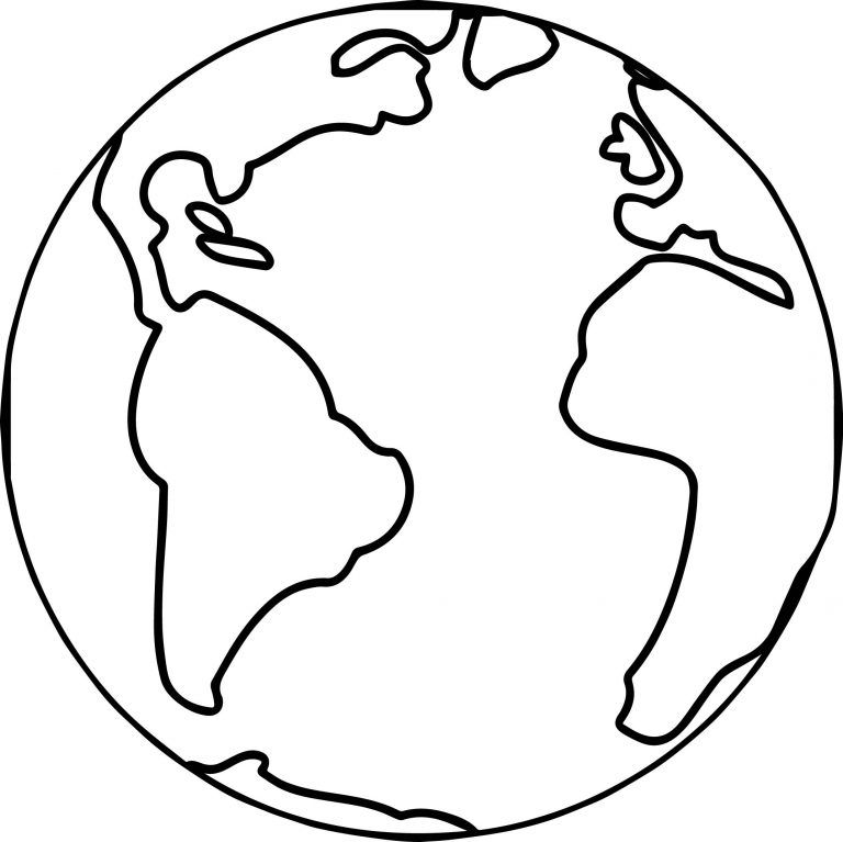 768x767 Earth Globe World Coloring