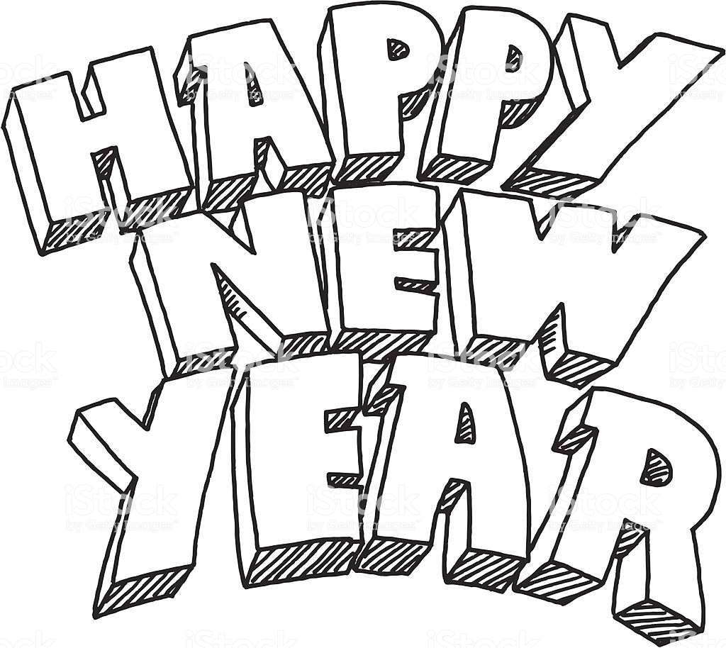 1024x914 Huge Collection Of 'new Year Drawing' Download More Than