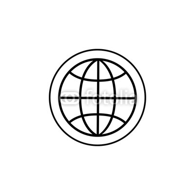 400x400 Circle Around The Globe Outline Icon Element For Mobile Concept
