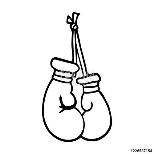 500x500 Line Drawing Cartoon Boxing Gloves Stock Image And Royalty Free