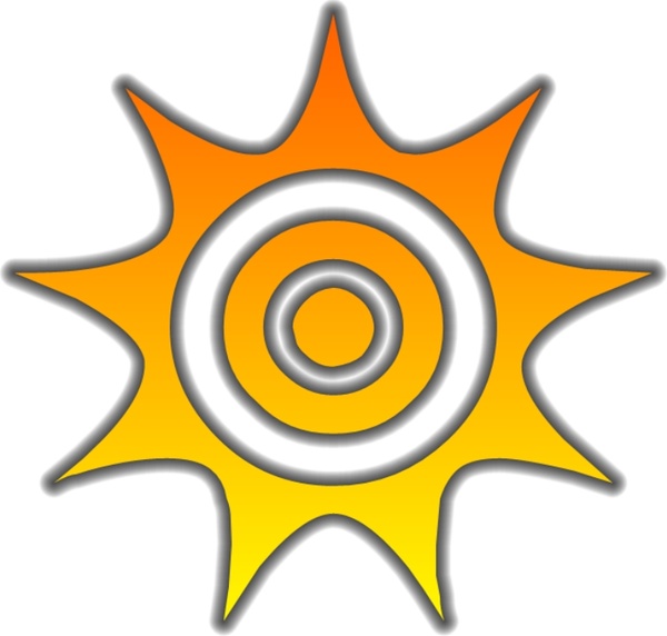 600x572 Sun Glow Free Vector In Open Office Drawing