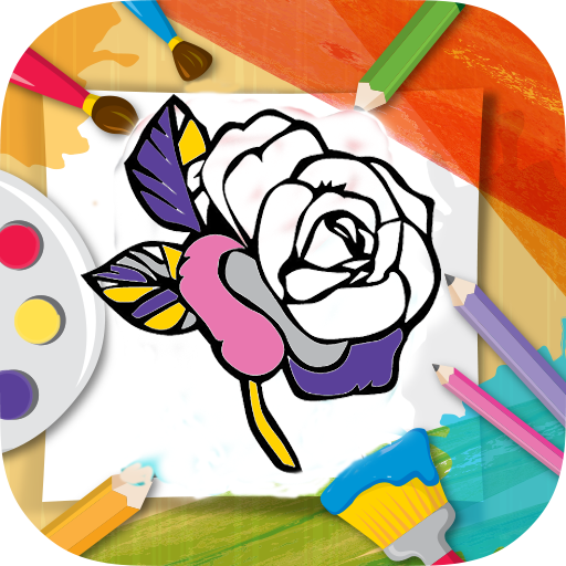 512x512 Drawing Flowers For Android
