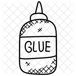 256x256 Glue Bottle Icon Of Doodle Style
