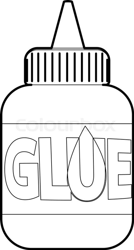 429x800 Glue Icon Outline Illustration Of Stock Vector Colourbox