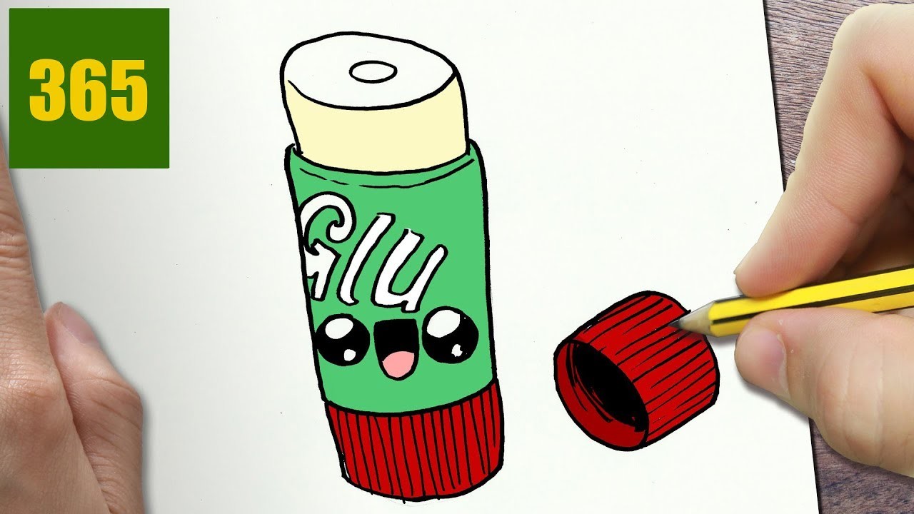 1280x720 How To Draw A Glue Cute, Easy Step
