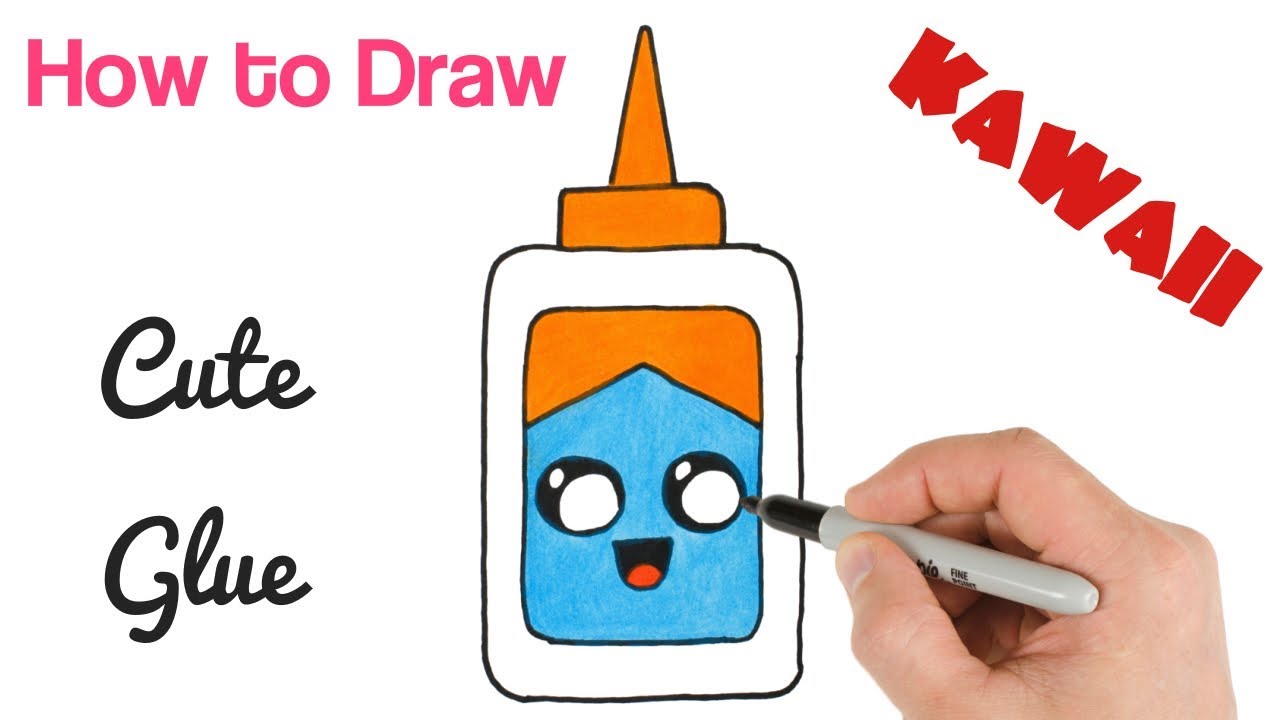 1280x720 How To Draw A Glue Cute School Stuff Drawings Back To School