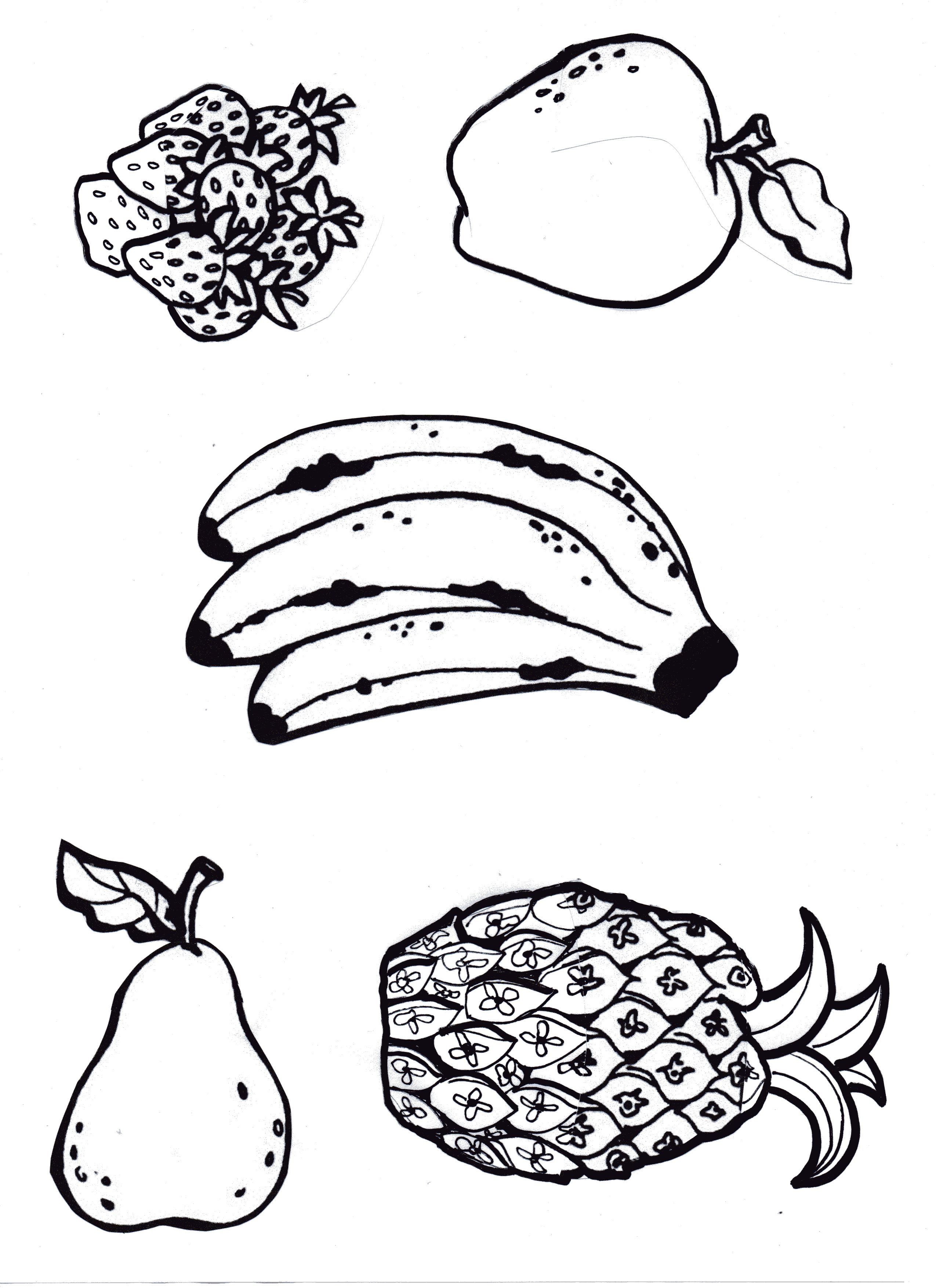 2550x3509 Rare Pictures For Children To Colour F Fruit Bowl Craft And Cut