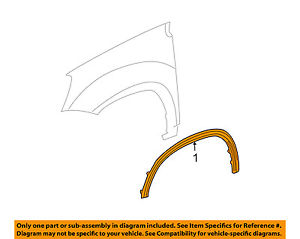 300x239 gmc gm oem acadia front fender flare wheel well molding