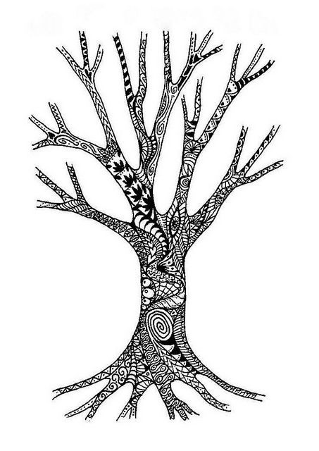 453x640 Tree Doodle In Doods,zens,patrns Doodles, Doodle Art