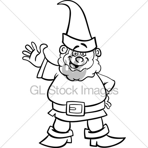 500x500 Gnome Or Dwarf Cartoon For Coloring Book Gl Stock Images
