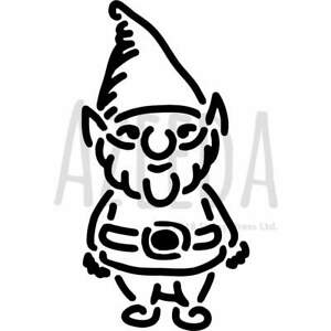 300x300 Large 'garden Gnome' Wall Stencil Template