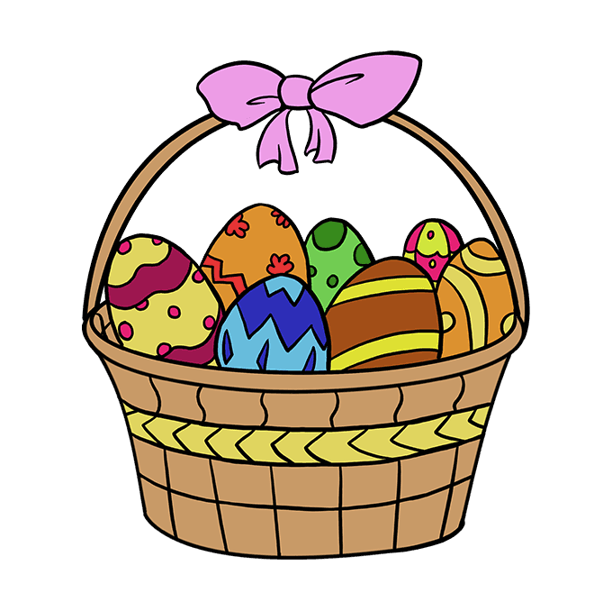 680x678 How To Draw An Easter Basket