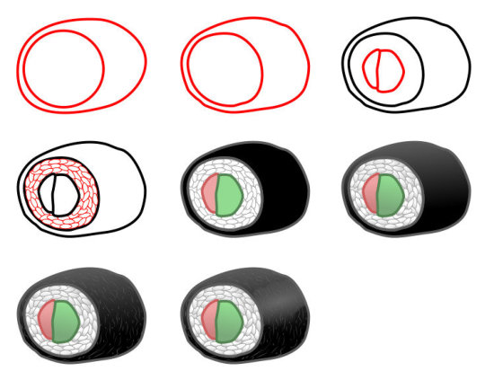 550x423 How To Draw Cartoon Food