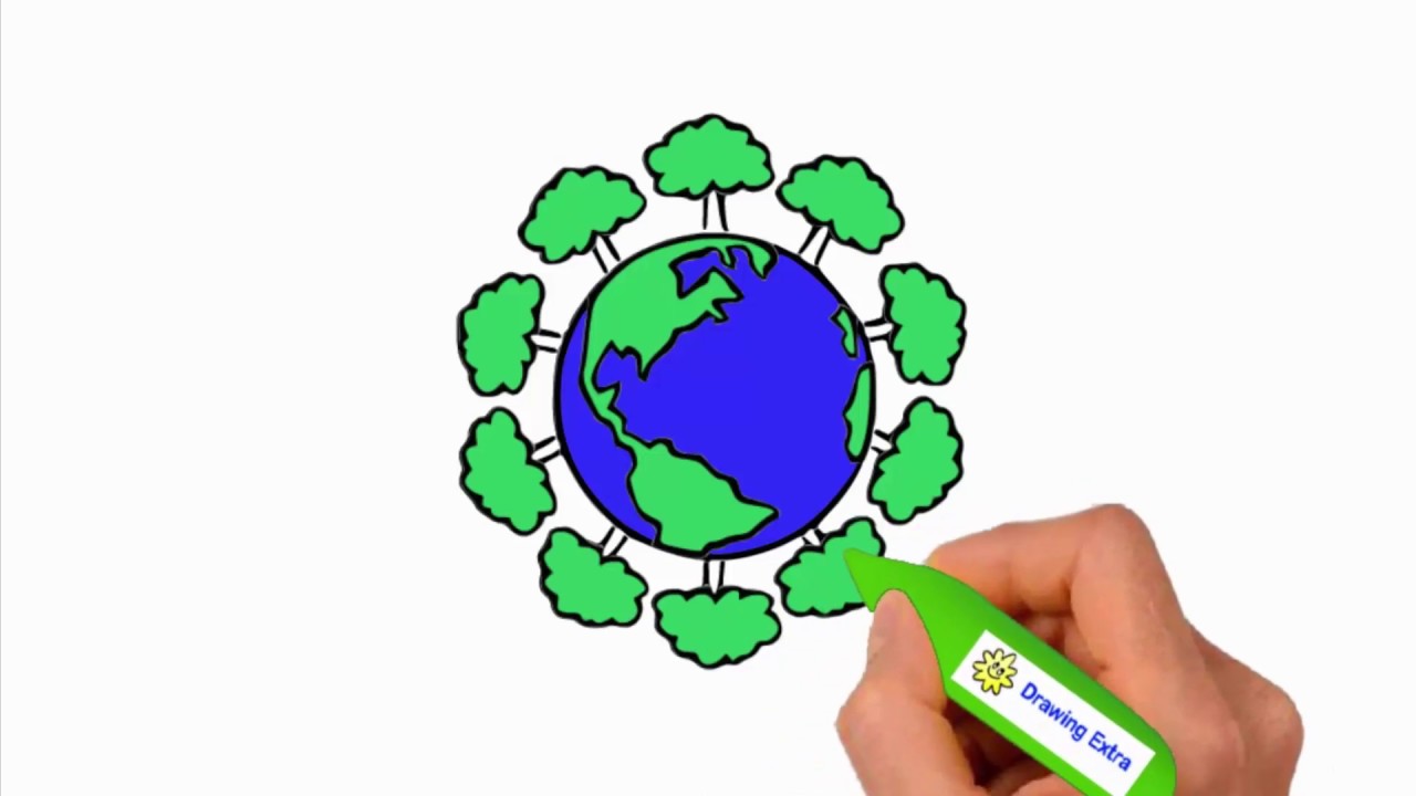 1280x720 Download Easy And Creative Drawing On Think Green Go Green