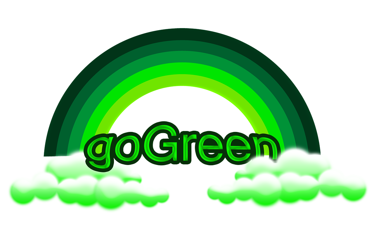 1280x817 Go Green, Green, Drawing, Rainbow, Cloud