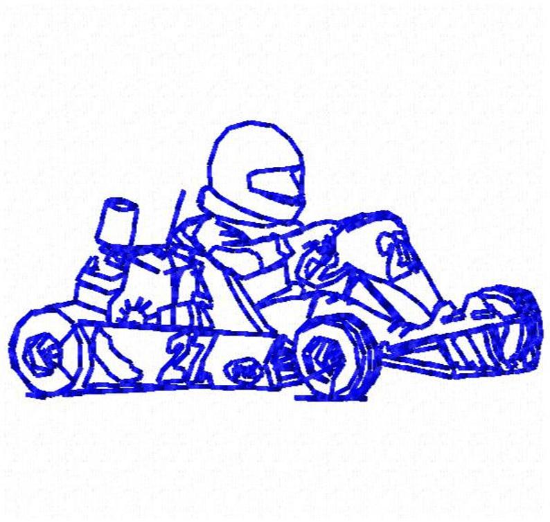 794x754 Go Cart Embroidery Design Instant Download Etsy