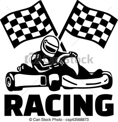 450x466 Goal Flags And Kart Racing Vector