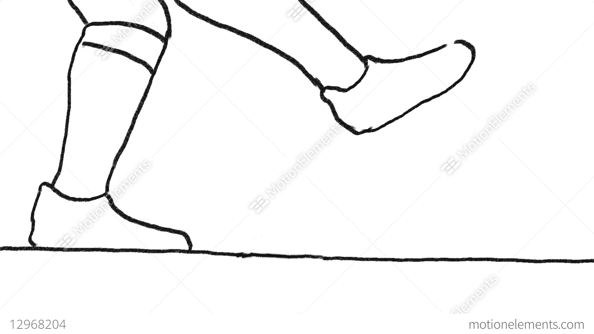 1920x1080 Goalie Saving Soccer Goal Drawing Animation Stock Animation