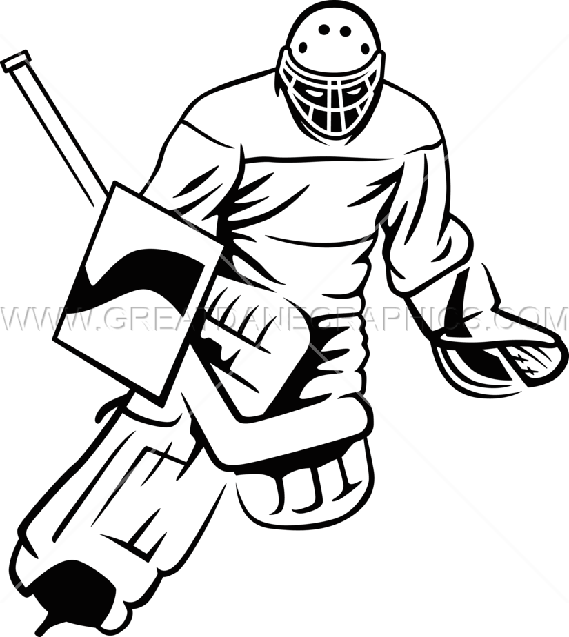 825x924 Hockey Goalie Catchu Production Ready Artwork For T Shirt Printing