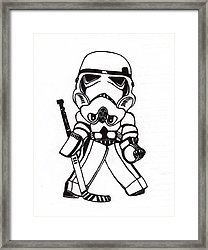 208x250 Hockey Goalie Framed Prints