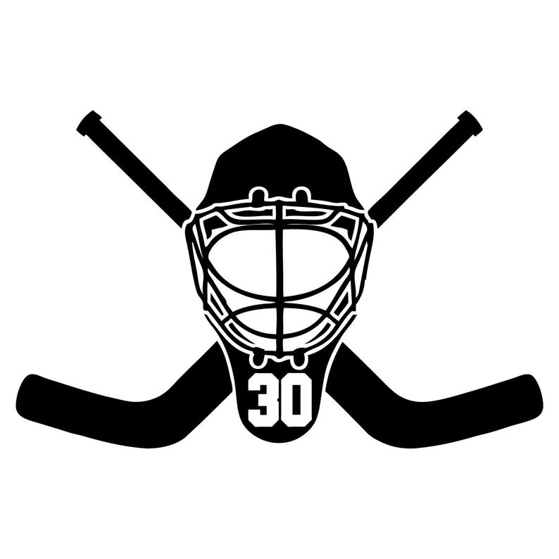 794x794 Skull And Crossbones Or Numbered Goalie Mask Etsy