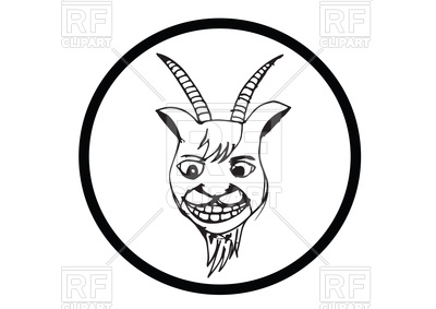 400x283 Cartoon Goat Head Icon Vector Image Of Plants And Animals Tumdee