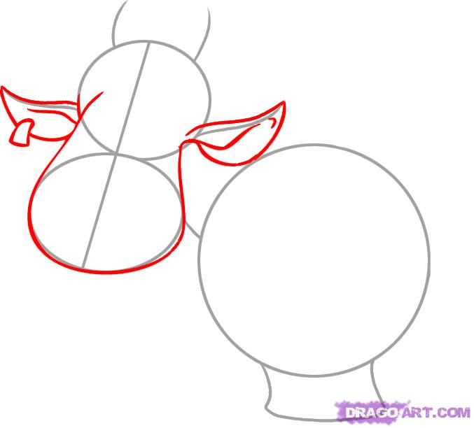677x612 How To Draw A Cartoon Goat, Step