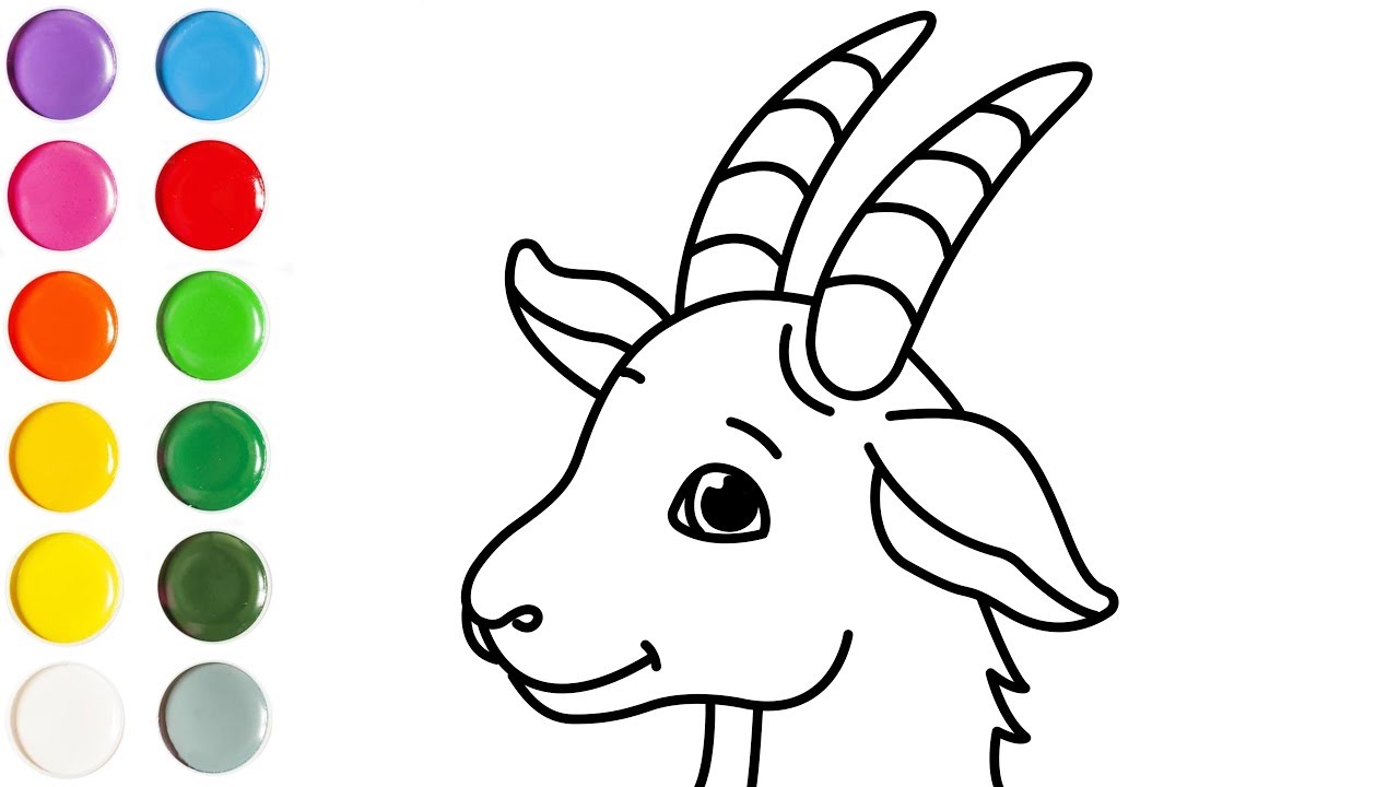 1280x720 How To Draw A Goat Face Drawing For Kids Learn How To Draw