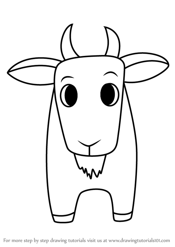 566x800 How To Draw A Goat For Kids Easy Video