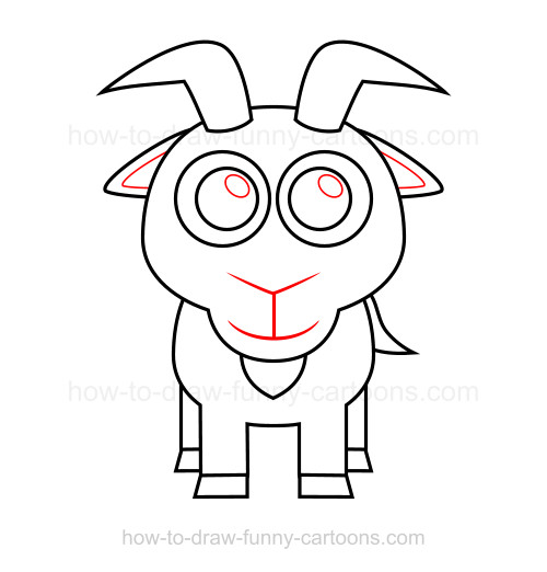 500x522 How To Draw A Goat