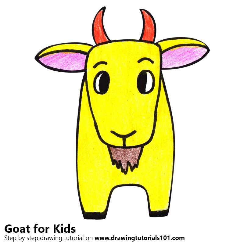 800x800 Learn How To Draw A Goat For Kids Easy