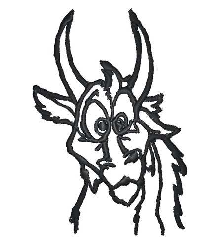 454x500 Goat Head Outline Embroidery Design Annthegran