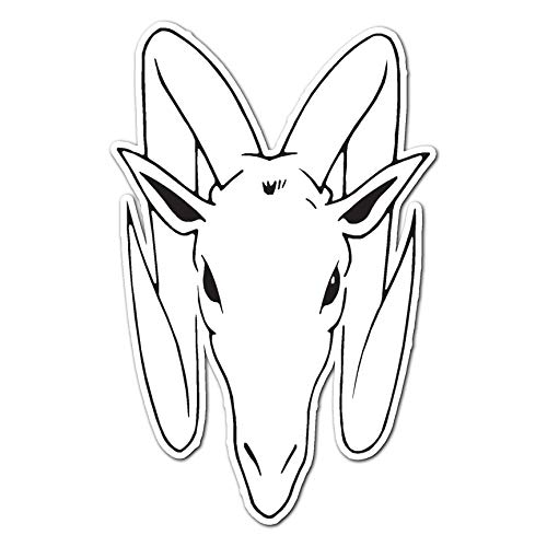 500x500 Devil Goat Head Curled Horns
