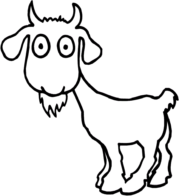 600x658 Goats Head Clipart Drawing